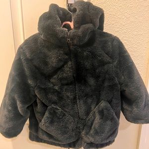 Zara Kids Faux Fur Jacket Coat